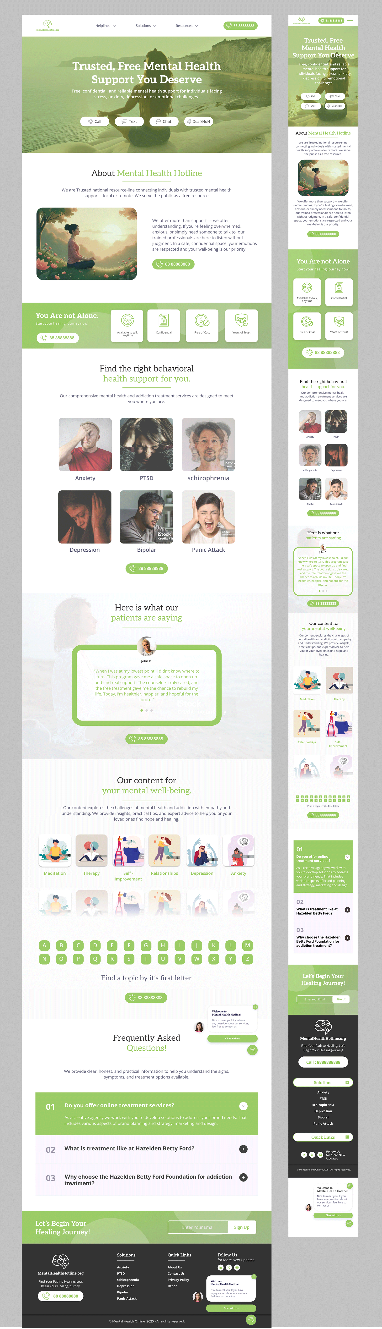 Mental Health Support Website website preview