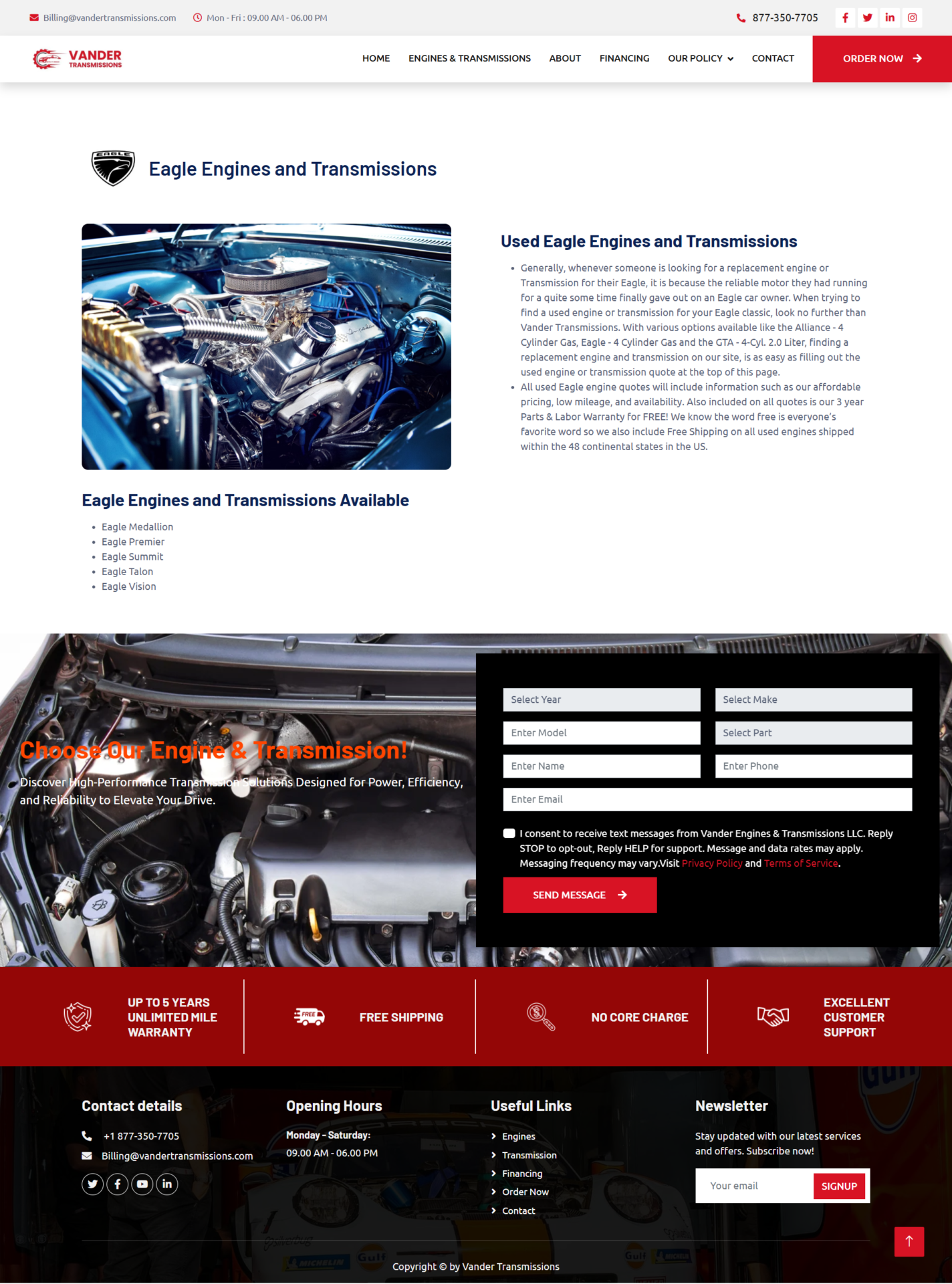Dynamic Engines & Transmissions Single Page