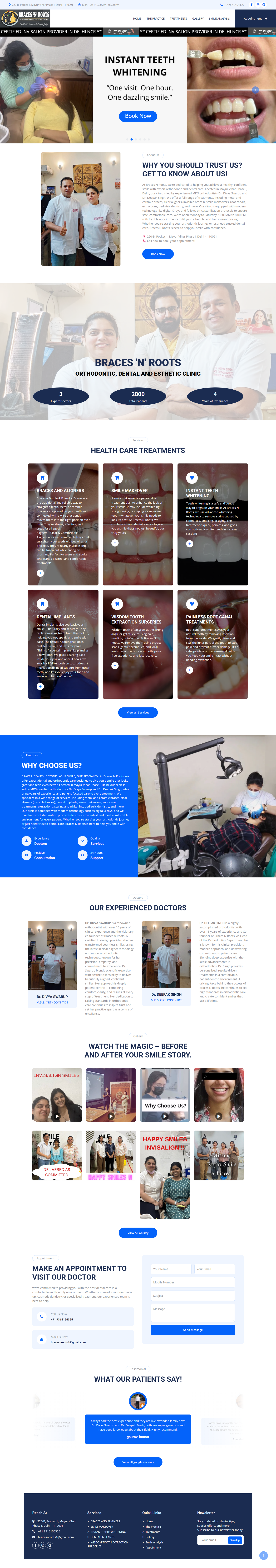Braces N Roots website preview