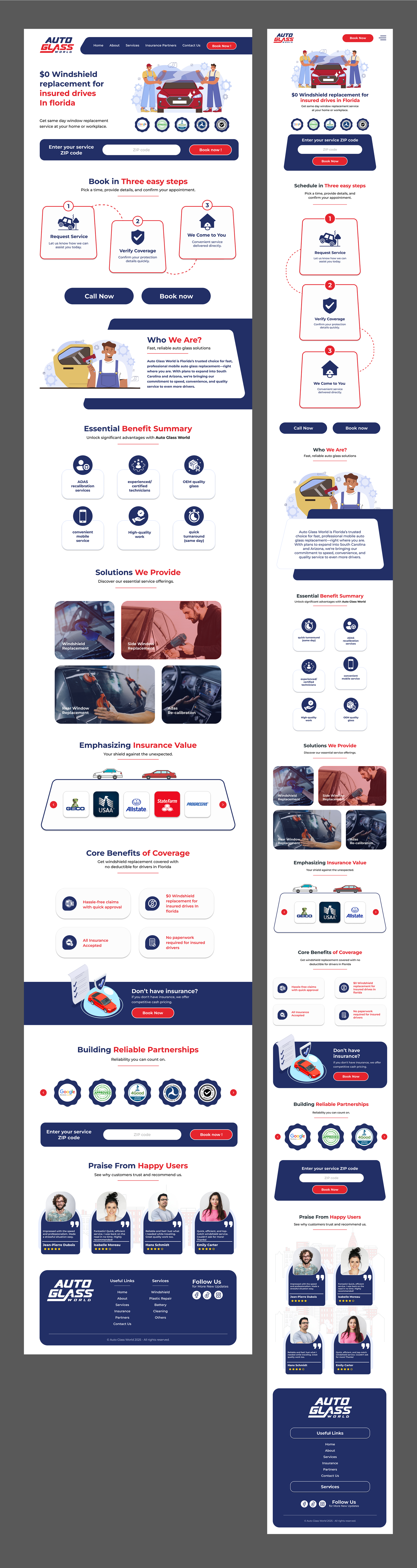 Auto Glass World website preview